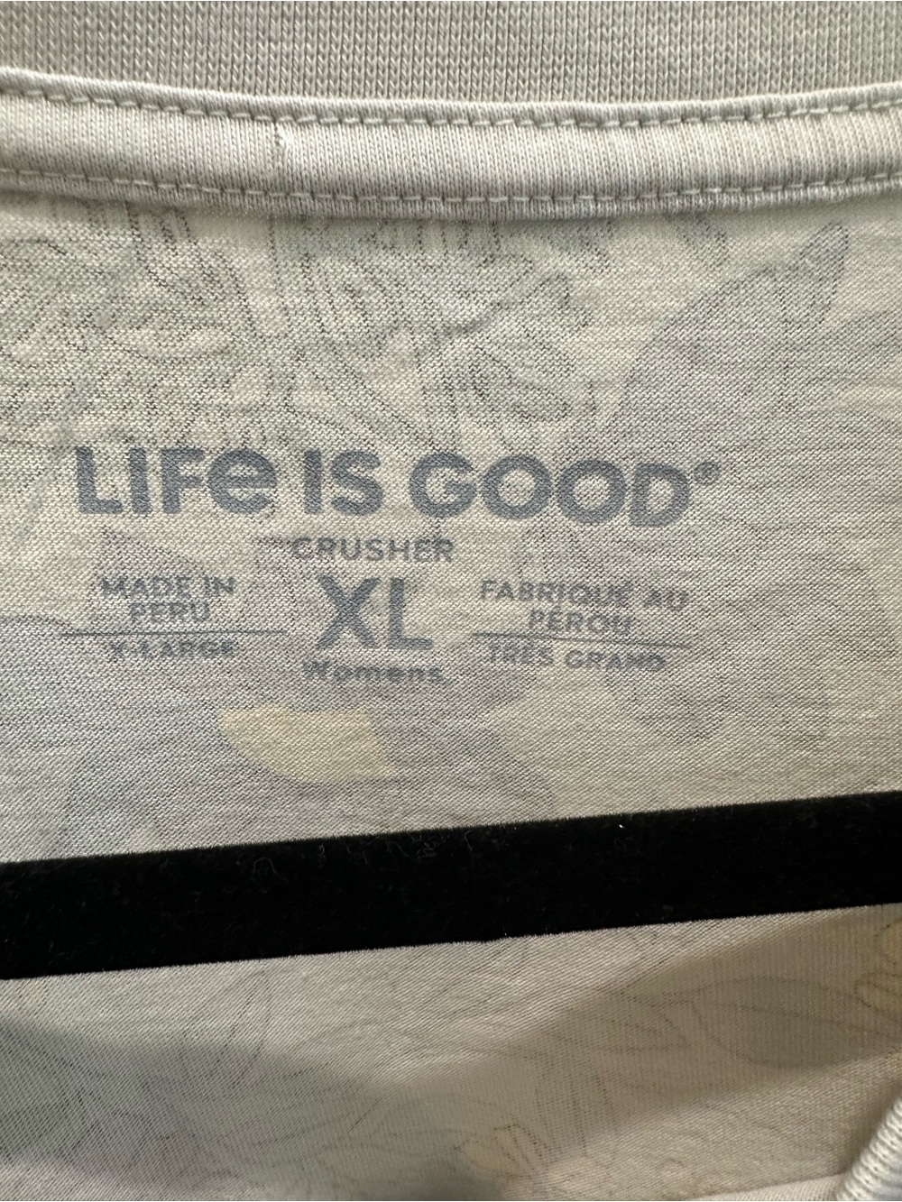 Life Is Good Women's Floral Short-Sleeve 100% Cotton Crusher Tee NEW w tag XL - Picture 2 of 5